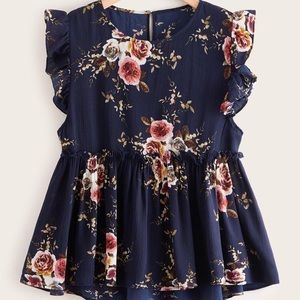 SHEIN Curve • Ruffle Blouse